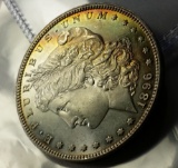 1896-p Morgan Silver Dollar -TONED