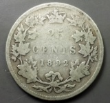 1892 Canadian Silver Quarter