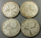 4x Canadian Silver Quarters
