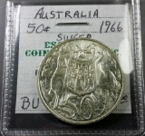 1966 BU Australia Kangaroo SILVER 50c