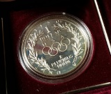 1988 PROOF US Olympic SILVER Dollar Commemorative in OGP