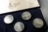 4x 1980 Moscow Olympics SILVER Commemorative Coin Set