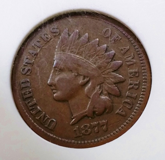 1877 Indian Head Cent -KEY DATE- F12