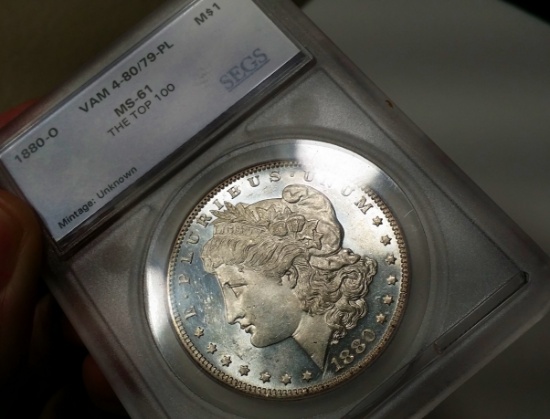 1880/79-o Morgan Silver Dollar -VAM 4- ms61 PL