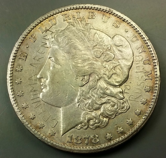 1878-CC Morgan Silver Dollar -w/ 1949 Inscribed Countermark
