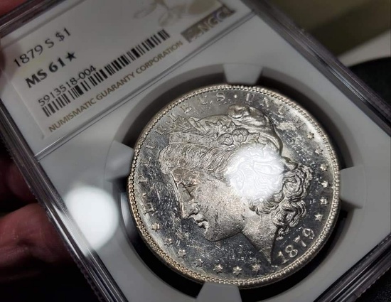 UDM obv 1879-s Morgan Dollar ms61* -TONED