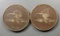 2x 1857 Flying Eagle Small Cents