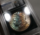1886-p Morgan Silver Dollar -TONED