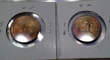 2x 1953-s Washington Quarters -TONED