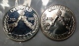 2x 1988 Olympiad SILVER Commemoratives