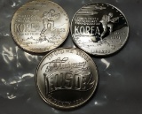 3x US SILVER Commemoratives