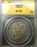 1886-O Morgan Silver Dollar -VAM 14