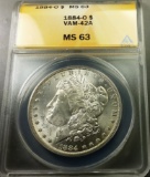 1884-o Morgan Silver Dollar -VAM 42A