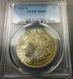 1921-S Morgan Dollar -PCGS ms63- TONED