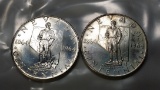 2x SILVER Nevada Centennial SO-CALLED DOLLARS