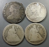 4x Bust / Seated HALF Dollars