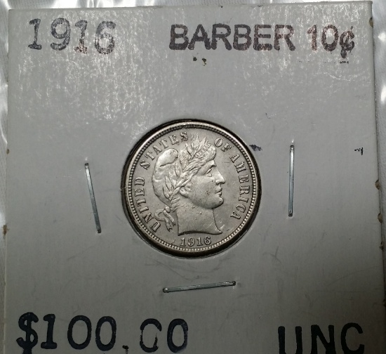 1916-P Barber Dime