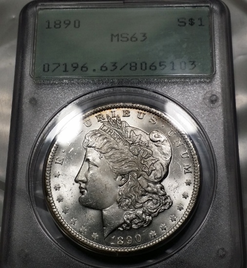 1890-P Morgan Silver Dollar -MS 63 (( RATTLER ))