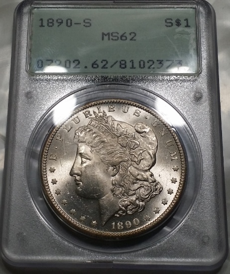 1890-S Morgan Silver Dollar -MS 62 (( RATTLER ))