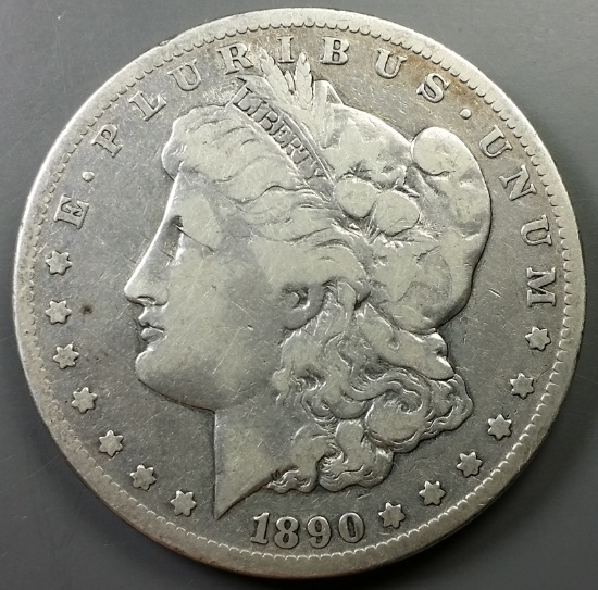 1890-CC Morgan Silver Dollar