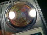 1881-S Morgan Silver Dollar -NEON TONED