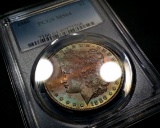 1886-p Morgan Silver Dollar -TONED- MS-64