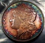1880-P Morgan Silver Dollar -TONED