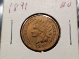 1891 Indian Head Cent Penny IHC