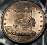 UNC 1877-s Trade Dollar -TONED