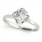 14KT White Gold 1/3 ct Solitaire Engagement Ring with J-L color and SI3/I1 clarity diamonds.