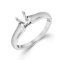 14KT White Gold 5/8 ct Solitaire Engagement Rings with Tulip Narrow Cathedral Comfort Feel Die-Struc