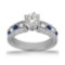 Antique Diamond and Blue Sapphire Engagement Ring Platinum (1.55ct)