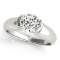 14KT White Gold 1 ct Solitaire Engagement Ring with J-L color and SI3/I1 clarity diamonds.