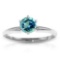 CERTIFIED 14K 2.00 CTW BLUE TOPAZ SOLITAIRE RING