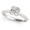 14KT White Gold 1 ct Solitaire Engagement Ring with G-H color and SI3/I1 clarity diamonds.