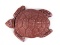 Red Whitewashed Cast Iron Decorative Turtle Bottle Opener 4in.