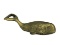 Rustic Gold Cast Iron Whale Bottle Opener 7in.