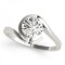 14KT White Gold 9/10 ct Solitaire Engagement Ring with J-L color and SI3/I1 clarity diamonds.