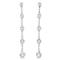 Bezel-Set Diamonds By The Yard Drop Earrings 14k White Gold (1.00ct)