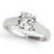14KT White Gold 2 ct Solitaire Engagement Ring with J-L color and SI3/I1 clarity diamonds.