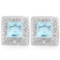 1 3/5 CARAT BABY SWISS BLUE TOPAZ & DIAMOND 925 STERLING SILVER EARRINGS