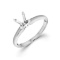 14KT White Gold 1/3 ct Solitaire Engagement Rings with Standard Weight Comfort Feel Die-Struck Solit