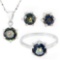 4 1/3 CARAT OCEAN MYSTIC GEMSTONE 925 STERLING SILVER SET