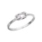 Certified 14K White Gold Boaters Knot Diamond Ring 0.07 CTW