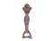 Rustic Red Whitewashed Cast Iron Resting Mermaid Bottle Opener 7in.