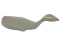 Antique White Cast Iron Whale Bottle Opener 7in.