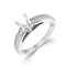 14KT White Gold 1 1/4 ct Solitaire Engagement Rings with Airline Comfort Feel Cathedral Mounting & 4