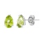 0.89 CARAT TW (2 PCS) PERIDOT PLATINUM OVER 0.925 STERLING SILVER EARRINGS