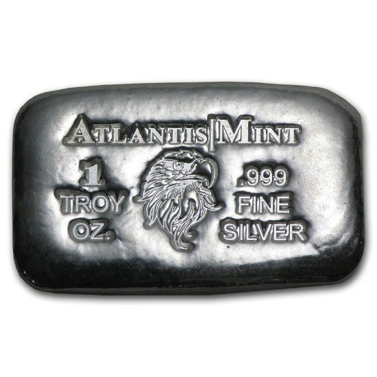 1 oz Silver Bar - Atlantis Mint (Eagle)