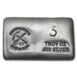 3 oz Silver Bar - Prospector's Gold & Gems